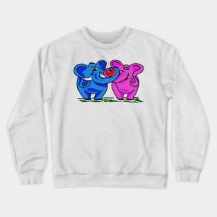 heart women's day love you cute Crewneck Sweatshirt